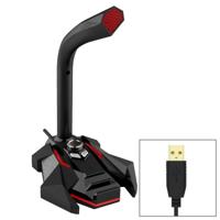 GK Desktop omnidirectionele USB bedraad Dual microfoon condensatormicrofoon geluid van de ingebouwde kaart compatibel met PC / Mac voor Live uitgezo