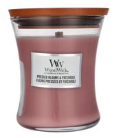 Woodwick Pressed Blooms & Patchouli Medium Hourglass Candle 0