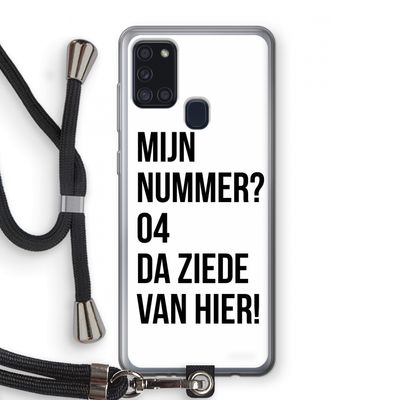 Da ziede van hier: Samsung Galaxy A21s Transparant Hoesje met koord