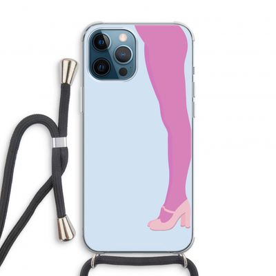 Pink panty: iPhone 12 Pro Transparant Hoesje met koord