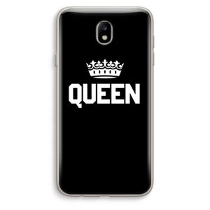 Queen zwart: Samsung Galaxy J7 (2017) Transparant Hoesje