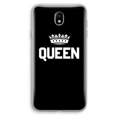 Queen zwart: Samsung Galaxy J7 (2017) Transparant Hoesje