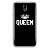 Queen zwart: Samsung Galaxy J7 (2017) Transparant Hoesje