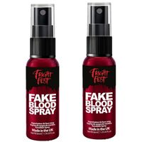 Nep bloed schmink/make up - 2x - spray - 50 ml - thumbnail