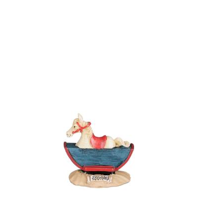 Schommelpaardje l4,5xw2,5xh4,5cm Efteling kerst - Luville