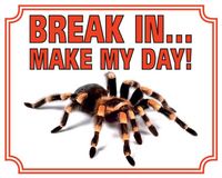 Tarantula Waakbord - Break in make my Day