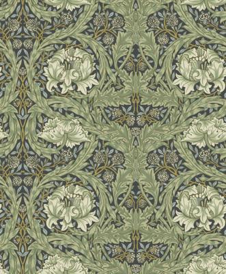 Dutch Wallcoverings Hidden Tr2 -African Marigold Grn/Blue - Groen/Blauw