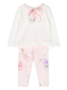 Lapin House ensemble chemse-legging à fleurs - Rose