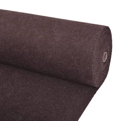 Tapijt 1,2x15 m ribstof bruin