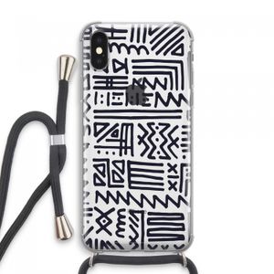 Marrakech print: iPhone XS Max Transparant Hoesje met koord