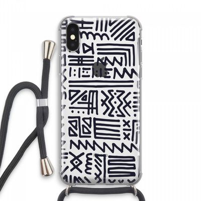 Marrakech print: iPhone XS Max Transparant Hoesje met koord