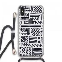 Marrakech print: iPhone XS Max Transparant Hoesje met koord