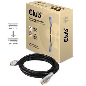 club3D CAC-1311 HDMI-kabel HDMI Aansluitkabel HDMI-A-stekker, HDMI-A-stekker 1.00 m Zwart, Zilver Folie afscherming, High Speed HDMI, UL gecertificeerd, Ultra