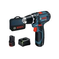 BOSCH PROFESSIONAL Accuschroevendraaier 12V GSR 12V-15, 2 x 2.0Ah + oplader 1230, in tas