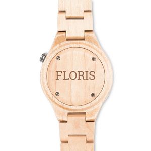 Houten horloge graveren