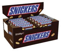 Snoep snickers reep 32x50 gram
