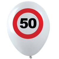 Ballonnen verkeersbord 50 (12st)