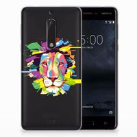 Nokia 5 Telefoonhoesje met Naam Lion Color - thumbnail
