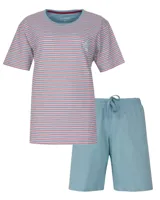 Irresistible dames shortama katoen - Blauw streep