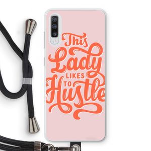 Hustle Lady: Samsung Galaxy A70 Transparant Hoesje met koord
