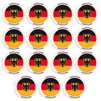 Vlag van Duitsland stickers - 15x - rond - D14,8 cm - in vlag kleuren - Landen thema