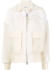 Goen.J veste bomber à bords francs - Blanc