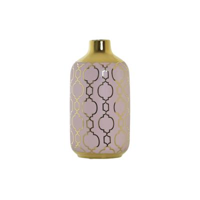 Vaas DKD Home Decor Roze Gouden Porselein Orientaals Verchroomd 13 x 13 x 26 cm