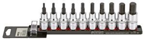 Bitdopset 1/2", Inbus 10-dlg. op rail 301003