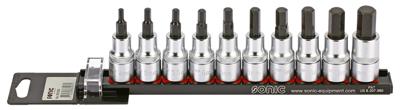 Bitdopset 1/2", Inbus 10-dlg. op rail 301003