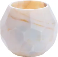 Light & Living theelichthouder glas eliza 12x10cm wit