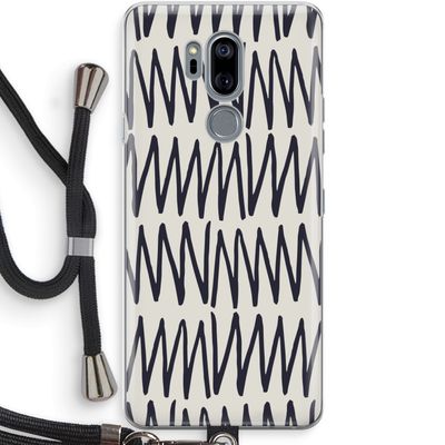 Marrakech Zigzag: LG G7 Thinq Transparant Hoesje met koord
