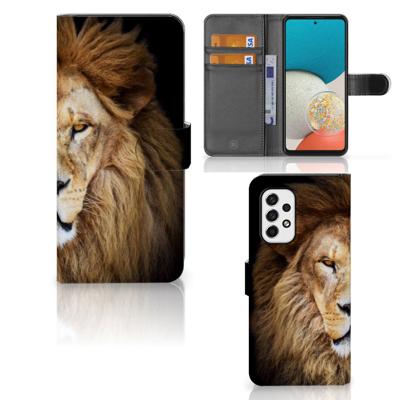 Samsung Galaxy A53 | Telefoonhoesje | Met pasjeshouder | Leeuw