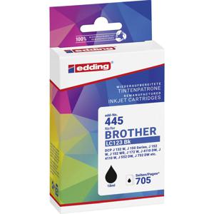 Edding Inktcartridge vervangt Brother LC123BK Compatibel Zwart EDD-445 18-445-01