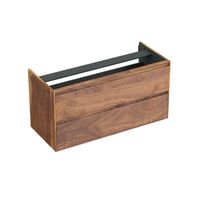 Onderkast Forzalaqua Reno 120x51x60 cm 2 Lades Softclose Eiken Pure Walnut Forzalaqua