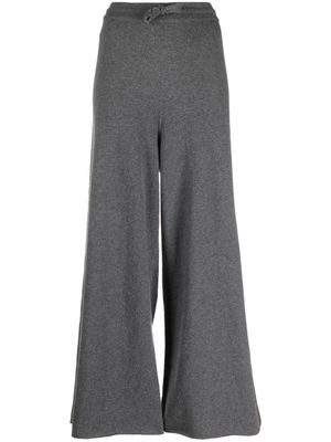 Jil Sander pantalon en cachemire à lien de resserrage - Gris
