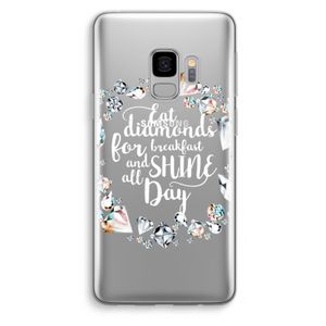 Diamonds: Samsung Galaxy S9 Transparant Hoesje