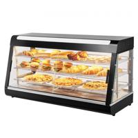 VEVOR 3-traps voedselverwarmer pizzakast verlichting snackbar commercieel