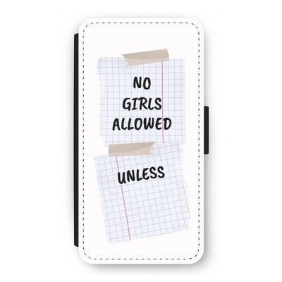No Girls Allowed Unless: iPhone 12 Flip Hoesje
