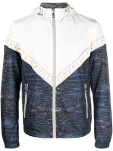 Roberto Cavalli veste zippée à imprimé animalier - Bleu