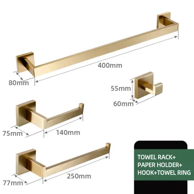 Badkamerhardware Set | RVS - Geborstelde Afwerking