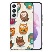Samsung Galaxy S22 Dierenprint Telefoonhoesje Vrolijke Uilen Samsung Galaxy S22 Dierenprint Telefoonhoesje Vrolijke Uilen