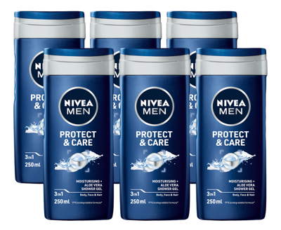 Nivea Men Protect & Care Shower Gel Voordeelverpakking Nivea Men Protect & Care Shower Gel Voordeelverpakking