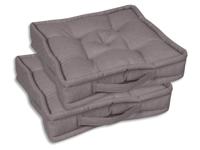 GO-DE Textil Tuinkussen (Set van 2 bokskussens, Taupe)