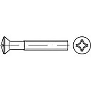 TOOLCRAFT TO-6863412 Bolverzonken schroeven M2.5 10 mm Kruiskop Phillips DIN 966 Staal Verzinkt 2000 stuk(s)