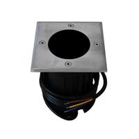LED grondspot RVS armatuur GU10 ZWART 220/230Volt IP65 vierkant