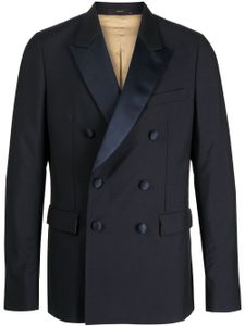 Paul Smith blazer boutonné en mohair mélangés - Noir