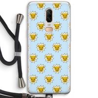Leeuwenkoppen: OnePlus 6 Transparant Hoesje met koord