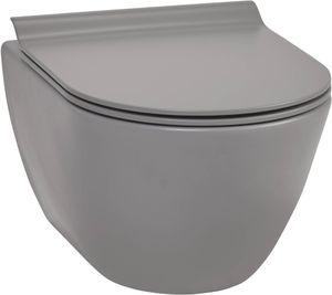 Ben Segno hangtoilet met toiletbril compact Xtra glaze+ Free flush beton grijs