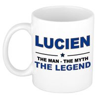 Naam cadeau mok/ beker Lucien The man, The myth the legend 300 ml - Naam mokken