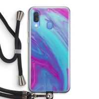 Zweverige regenboog: Samsung Galaxy A40 Transparant Hoesje met koord